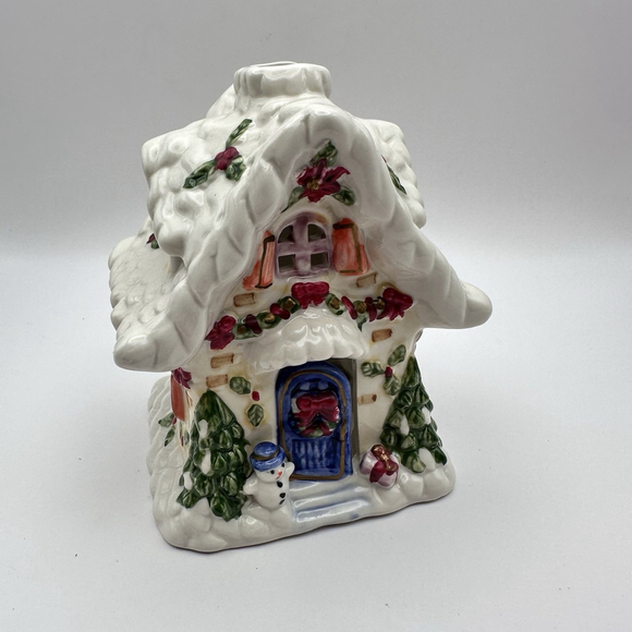 Treasured Times Other - Porcelain Cottage Tea light Holder- Treasured Times Holiday Collection